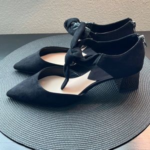 MANGO BOW Leather Suede Lazo C Shoes new in box